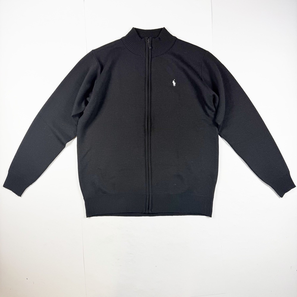 Polo Ralph Lauren‎ Men's Black Zip Up Sweater Jacket XXL